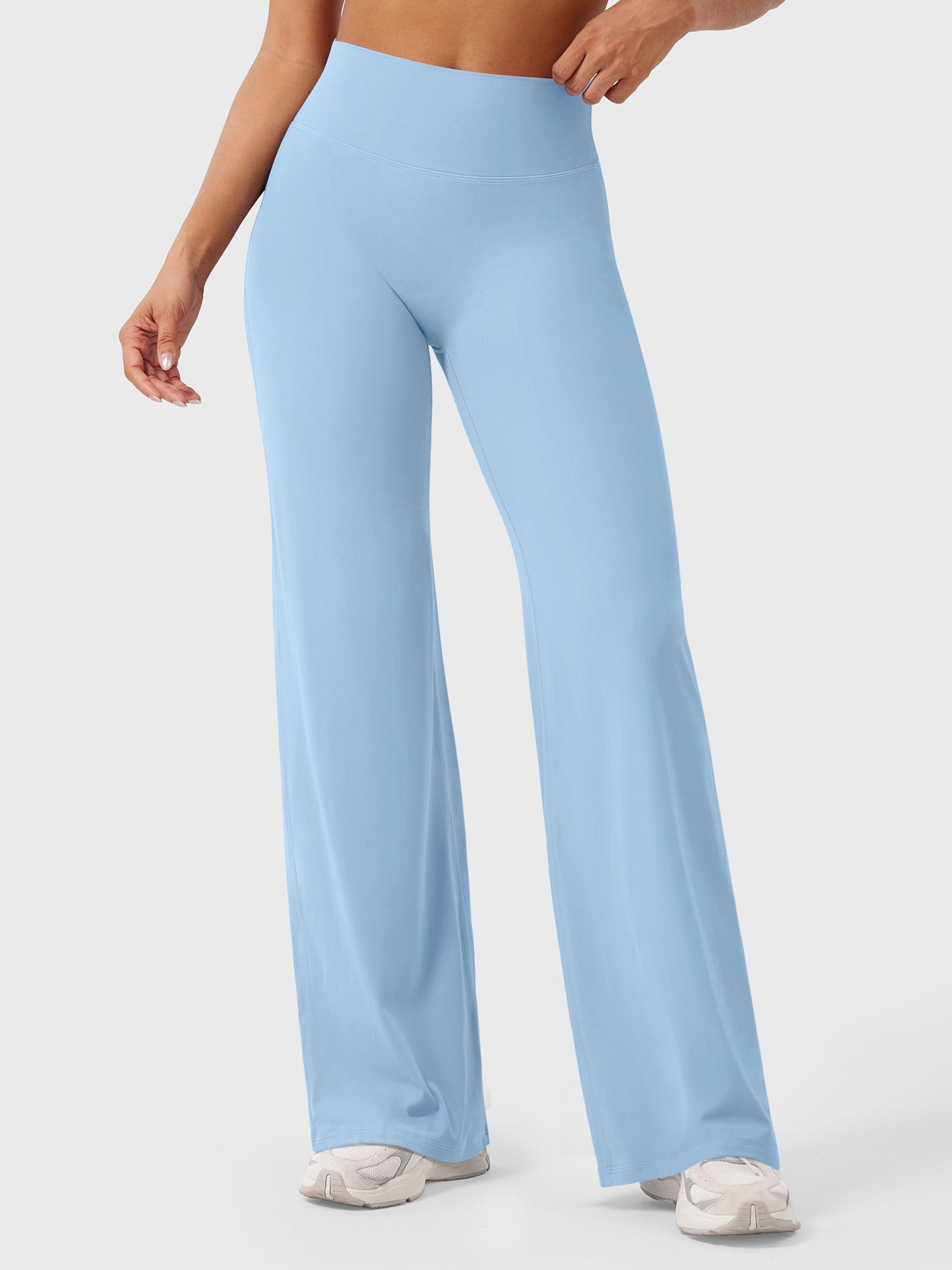 High Waist Flared Pants for Women | Lightweight Summer Fabric | Casual Chic Design | Ideal for Warm Weather Wear