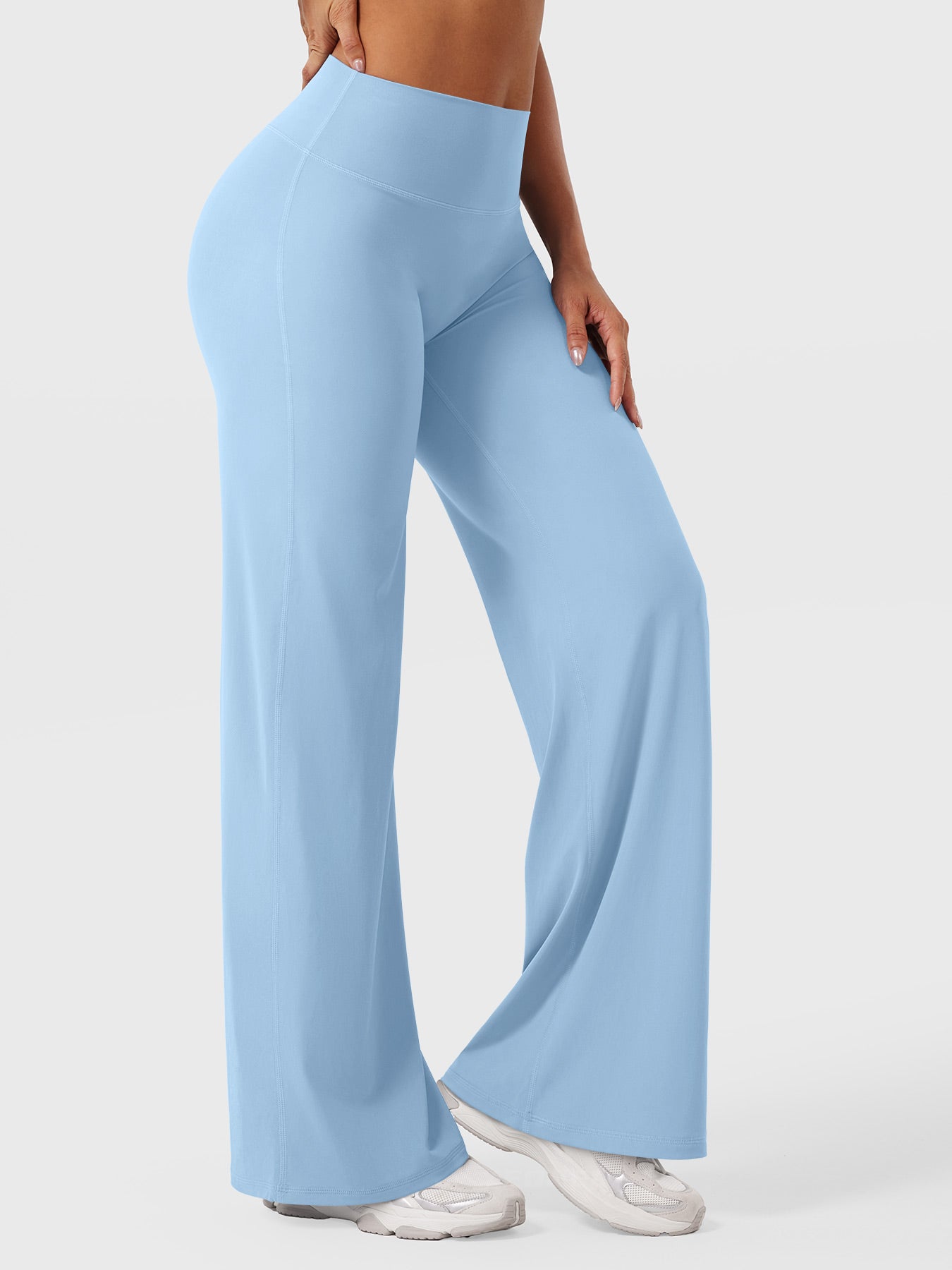 High Waist Flared Pants for Women | Lightweight Summer Fabric | Casual Chic Design | Ideal for Warm Weather Wear