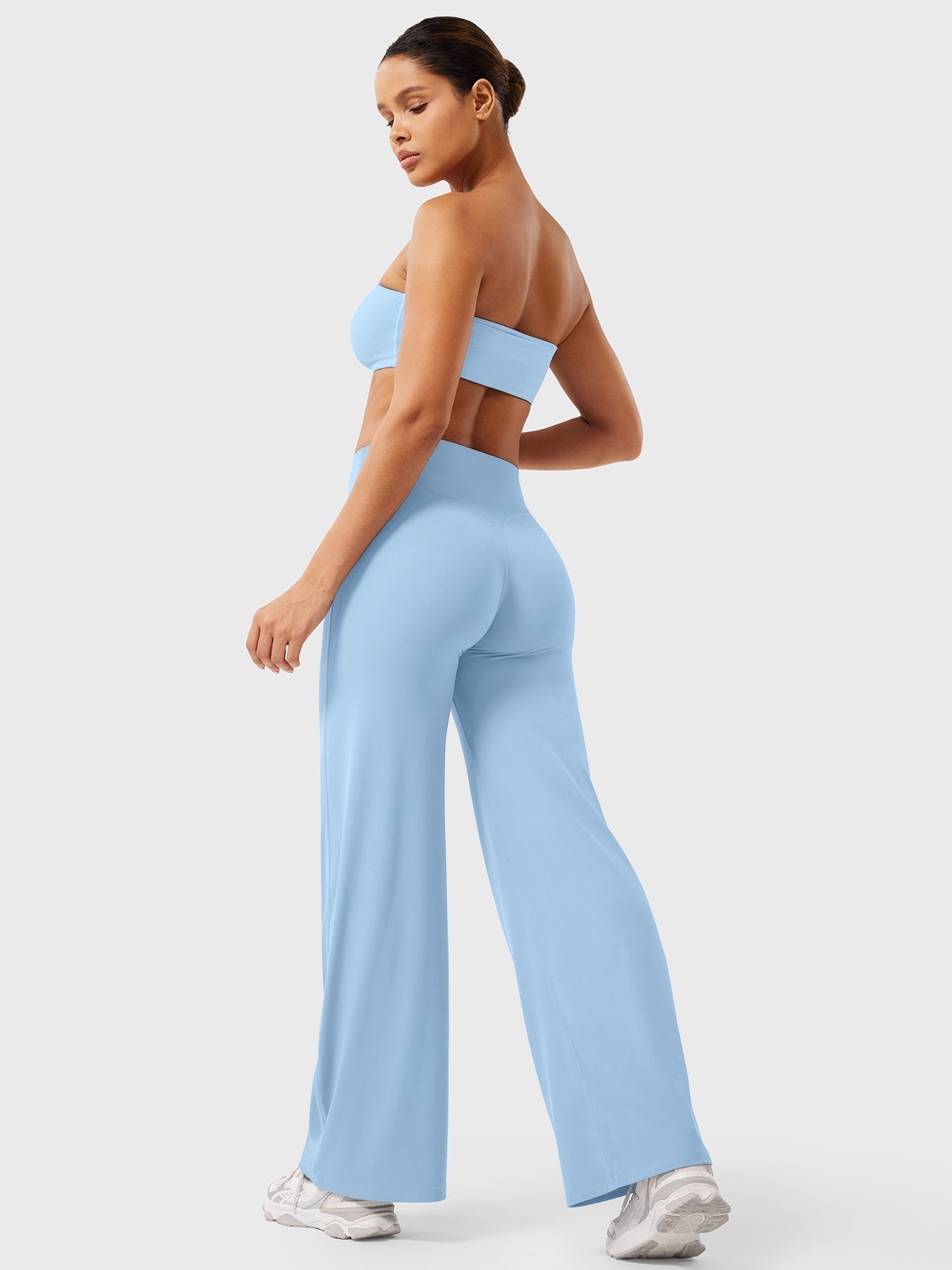 High Waist Flared Pants for Women | Lightweight Summer Fabric | Casual Chic Design | Ideal for Warm Weather Wear