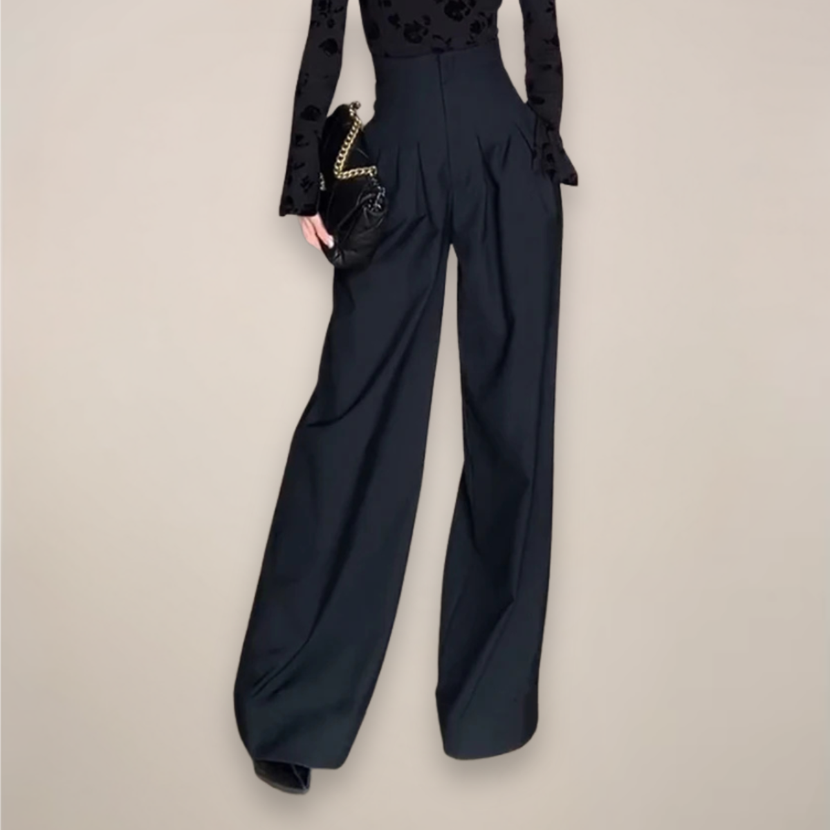 High Waisted Wide Leg Trousers for Women | Soft Fabric | Casual & Formal Wear Options