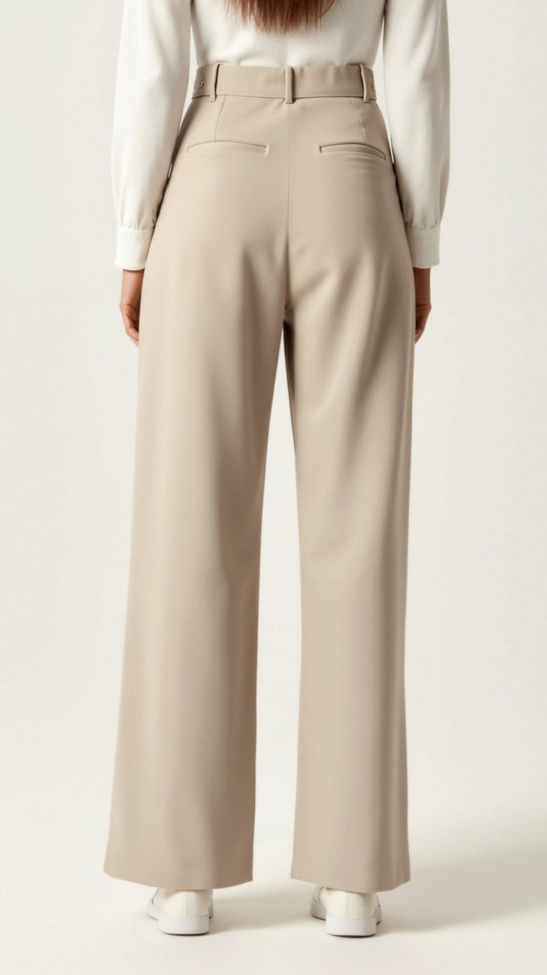High Waisted Wide Leg Trousers | Soft Fabric | Casual & Office Style | Women's Versatile Fit Pants