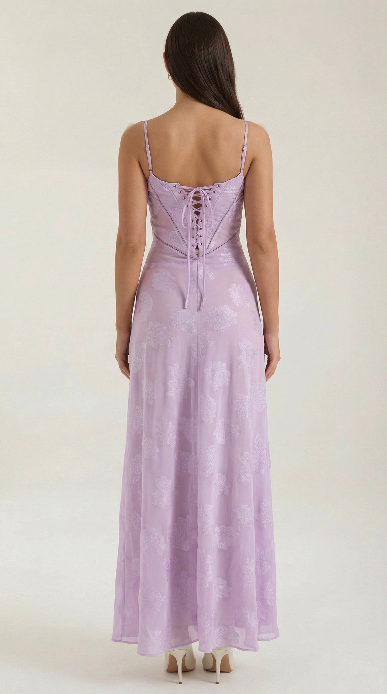 Lace Maxi Dress for Women - Elegant Floral Design - Perfect for Formal Events and Special Occasions