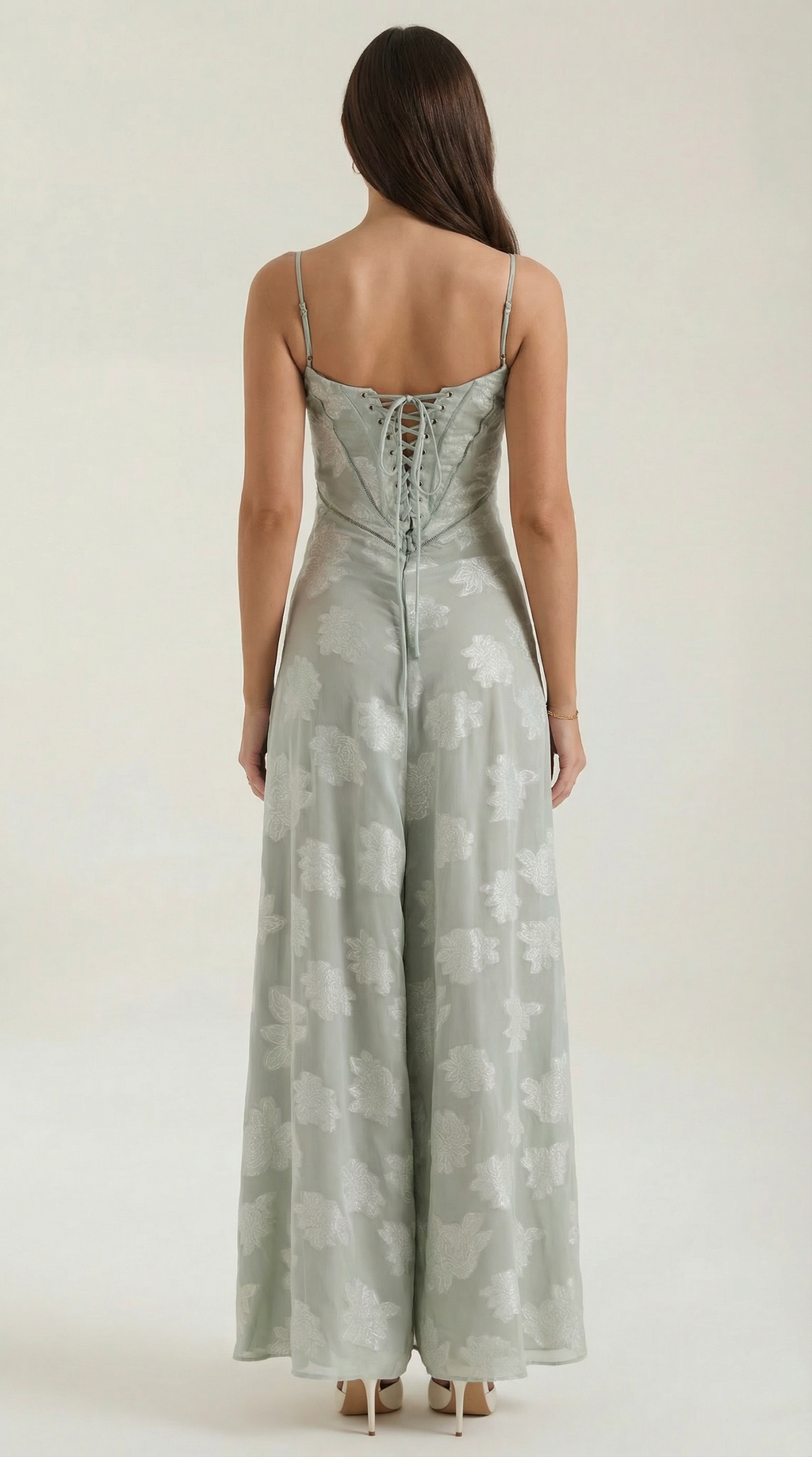 Lace Maxi Dress for Women - Elegant Floral Design - Perfect for Formal Events and Special Occasions