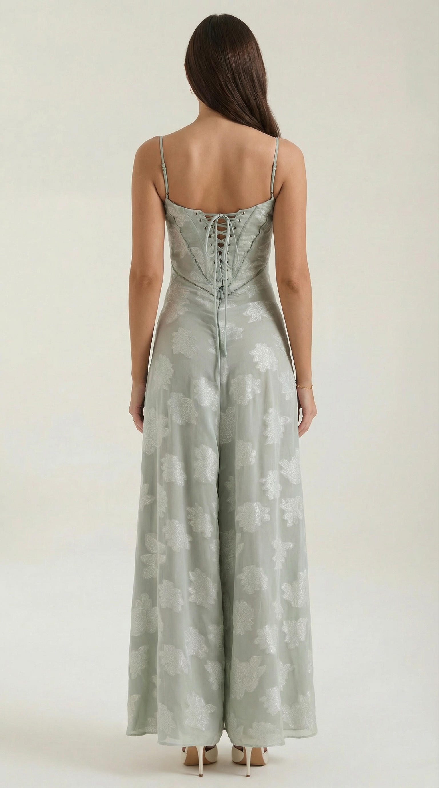 Lace Maxi Dress for Women - Elegant Floral Design - Perfect for Formal Events and Special Occasions