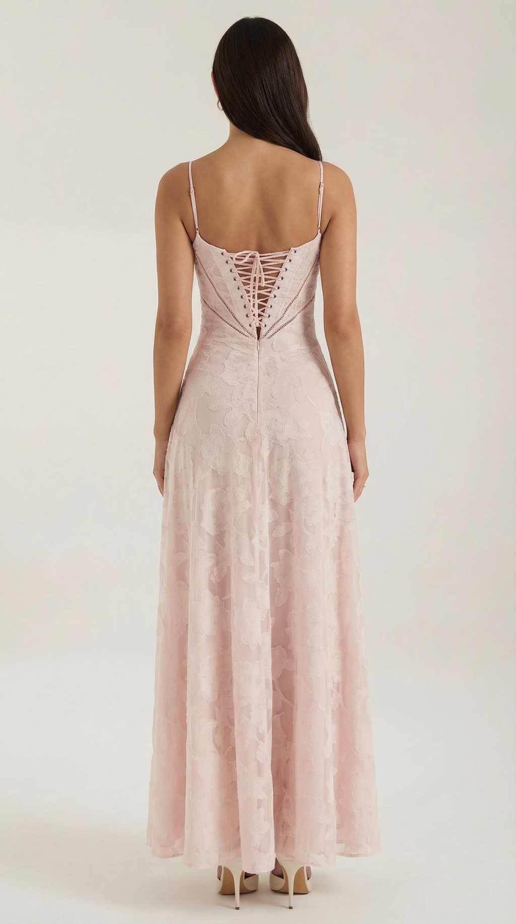 Lace Maxi Dress for Women - Elegant Floral Design - Perfect for Formal Events and Special Occasions