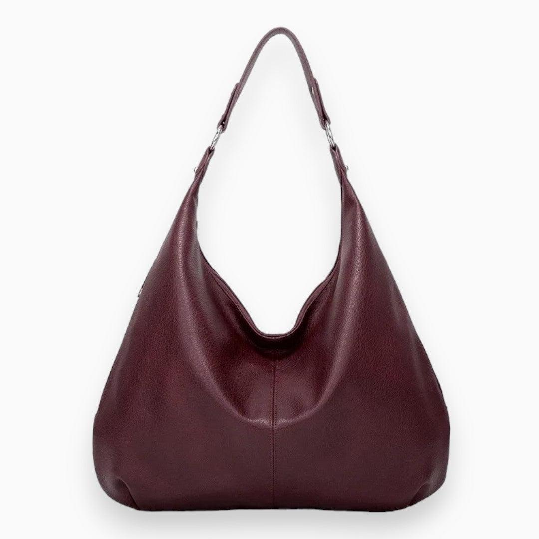 Leather Hobo Bag - Soft Casual Design - Stylish Handbag for Everyday Use - Functional and Versatile Accessory