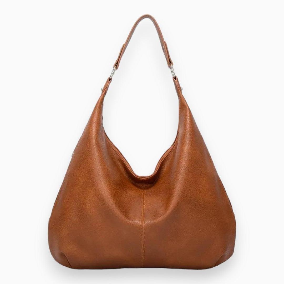 Leather Hobo Bag - Soft Casual Design - Stylish Handbag for Everyday Use - Functional and Versatile Accessory