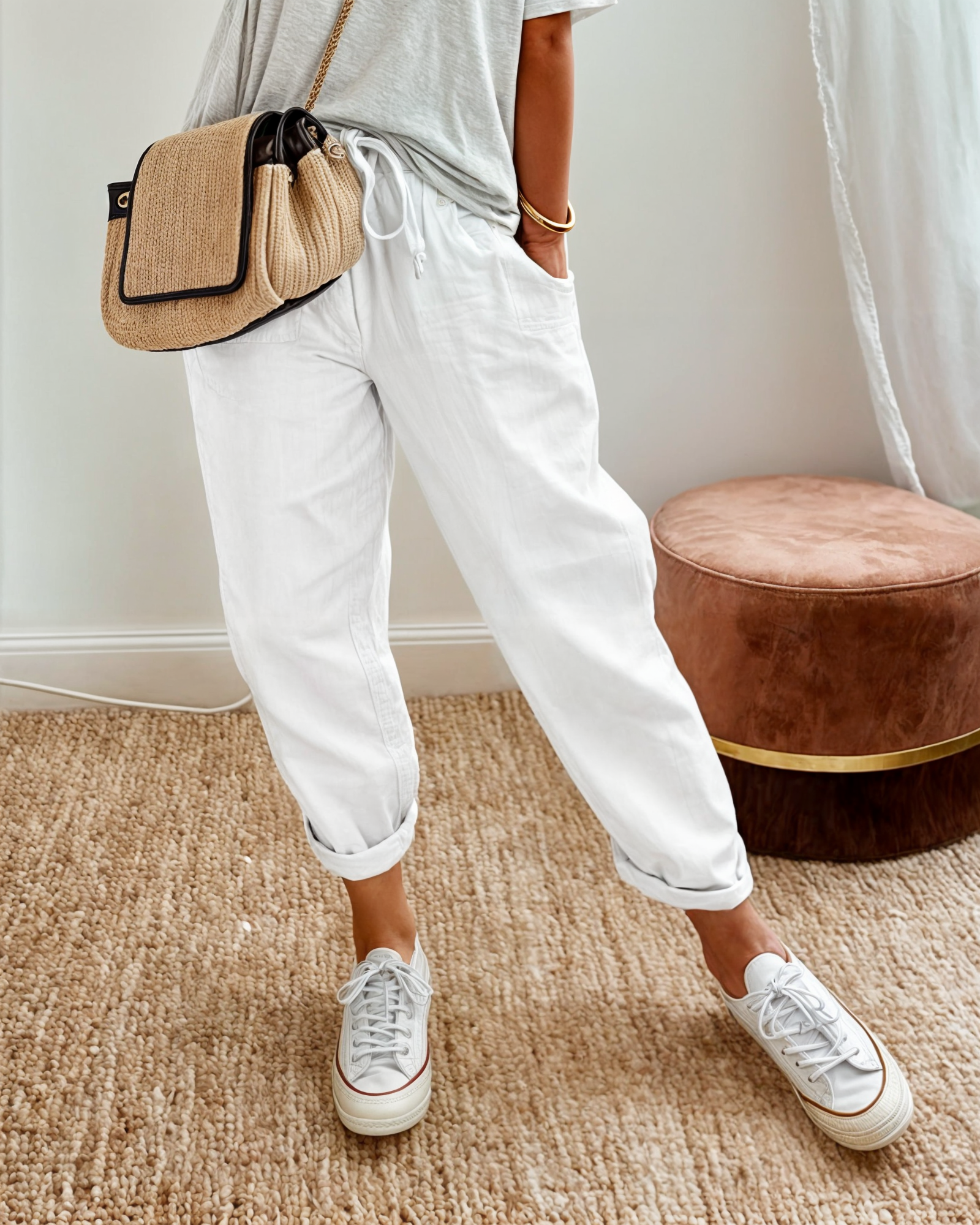 Linen Wide-Leg Trousers for Women | Lightweight & Breathable | Casual or Dressy Pants for Versatile Styling