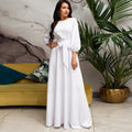 Long Sleeve Chiffon Midi Dress | Elegant Wedding Guest Outfit | Ideal for Formal Events and Celebrations