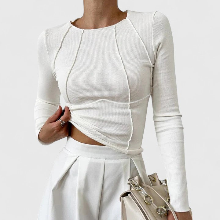 Long-Sleeved Women's Top | Soft Fabric | Casual Everyday Style | Comfortable and Versatile Wear