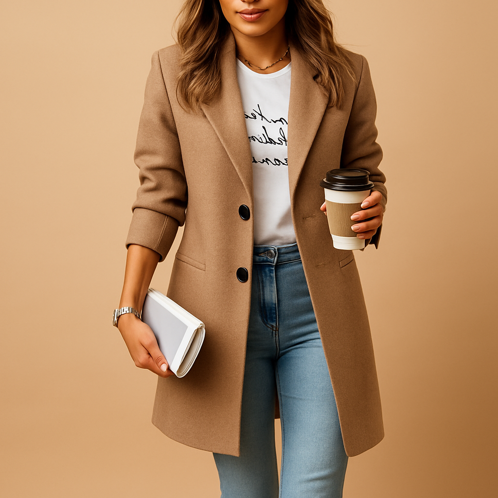 Longline Wool Coat for Women | Warm Winter Outerwear | Stylish and Comfortable