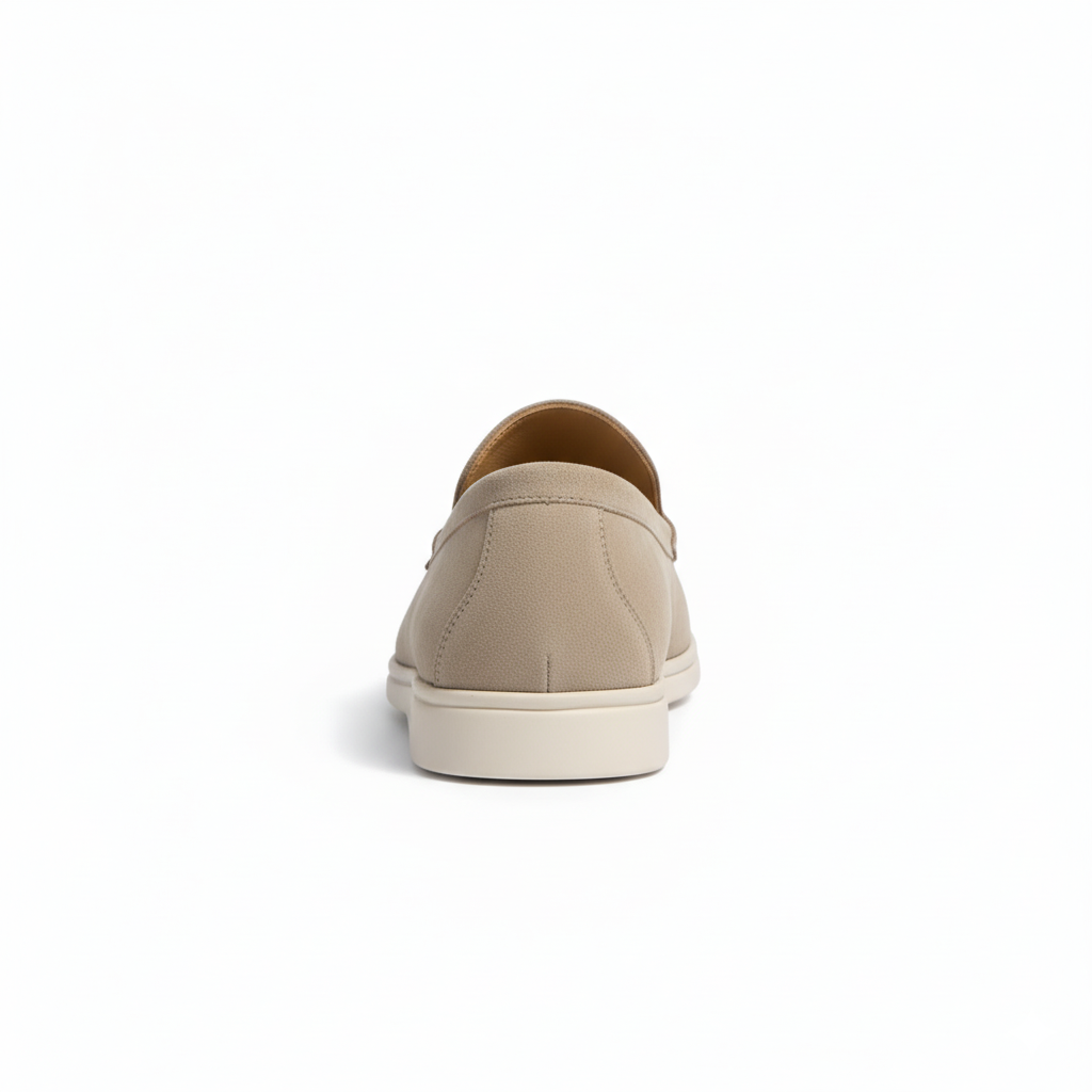 Beige Suede Loafers for Men - Casual Slip-On Shoes for Everyday Wear
