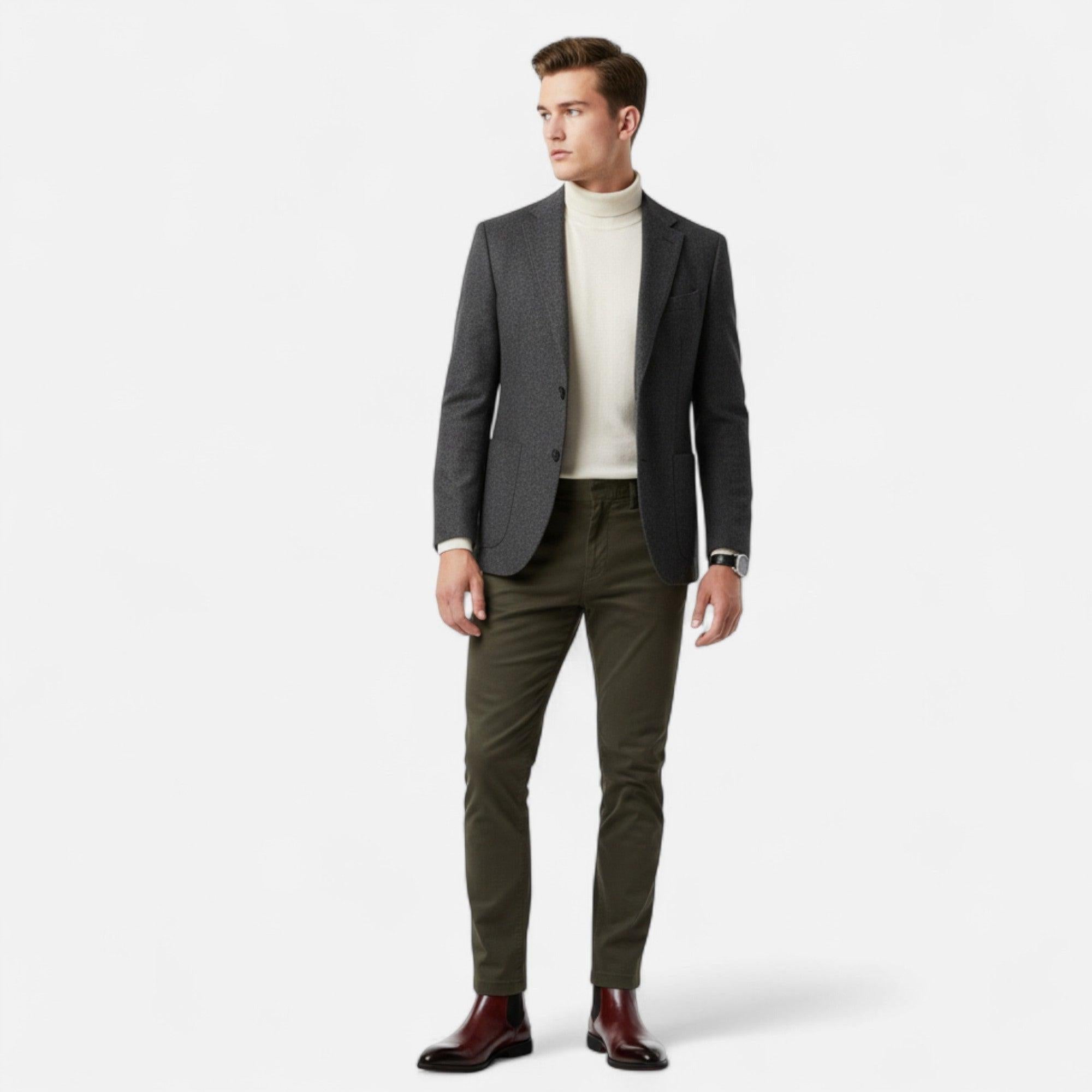 Men's Black Leather Chelsea Boots with Red Sole for Casual and Formal Wear