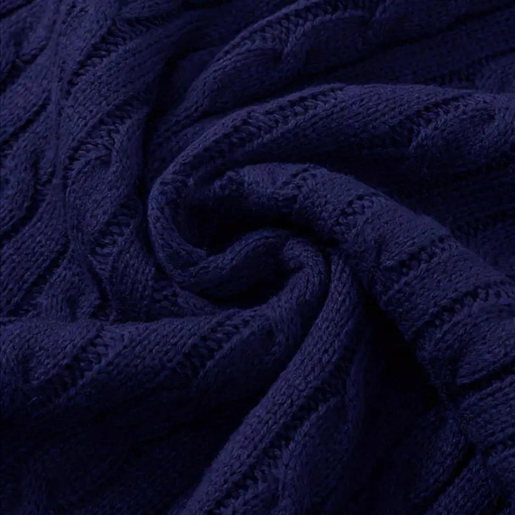 Cable-Knit Cotton Sweater for Men - Classic Crew Neck Jumper for Casual Wear and Layering