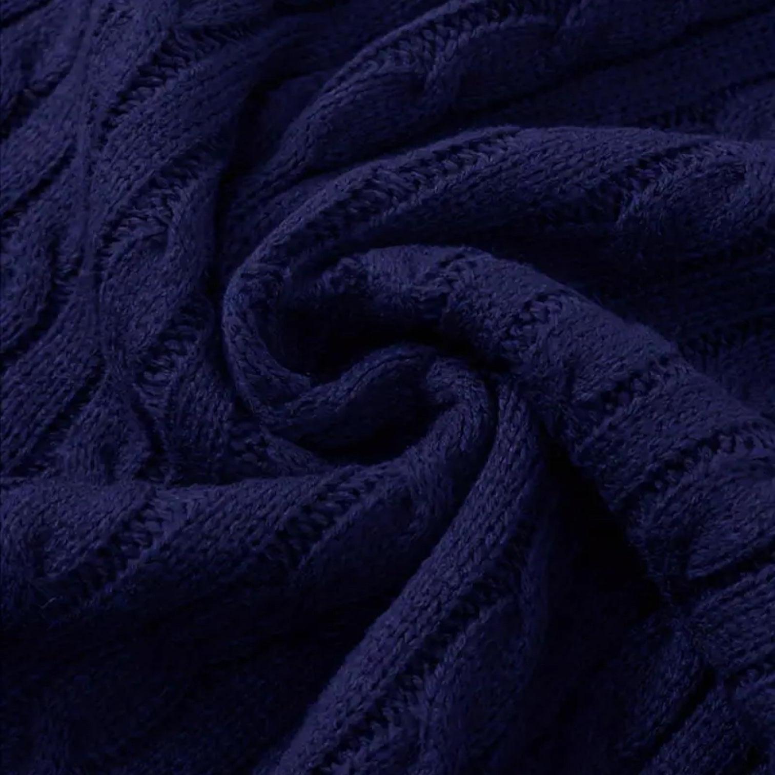 Cable-Knit Cotton Sweater for Men - Classic Crew Neck Jumper for Casual Wear and Layering