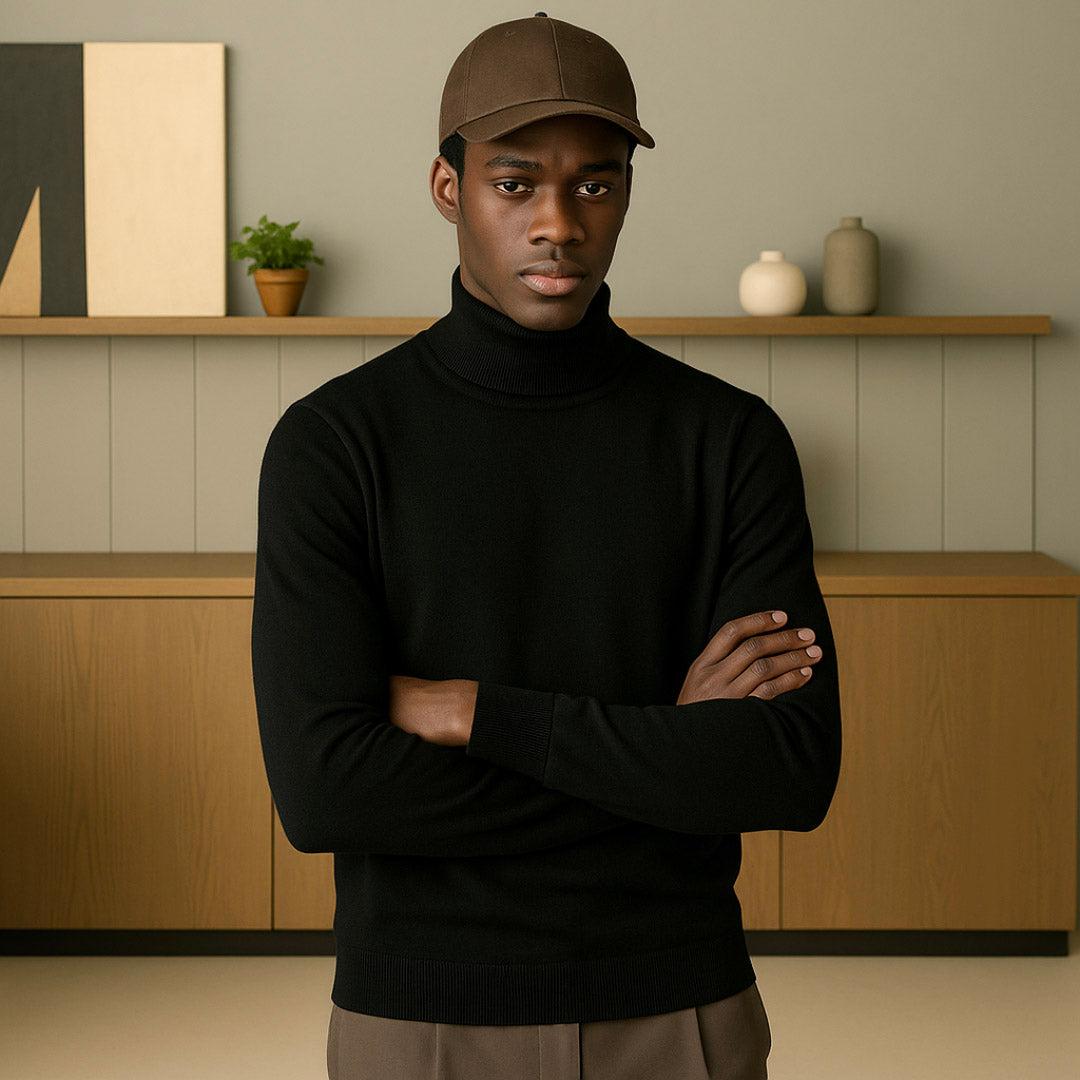 Men's Cashmere Turtleneck Sweater | Premium Material | Warm & Stylish Knitwear