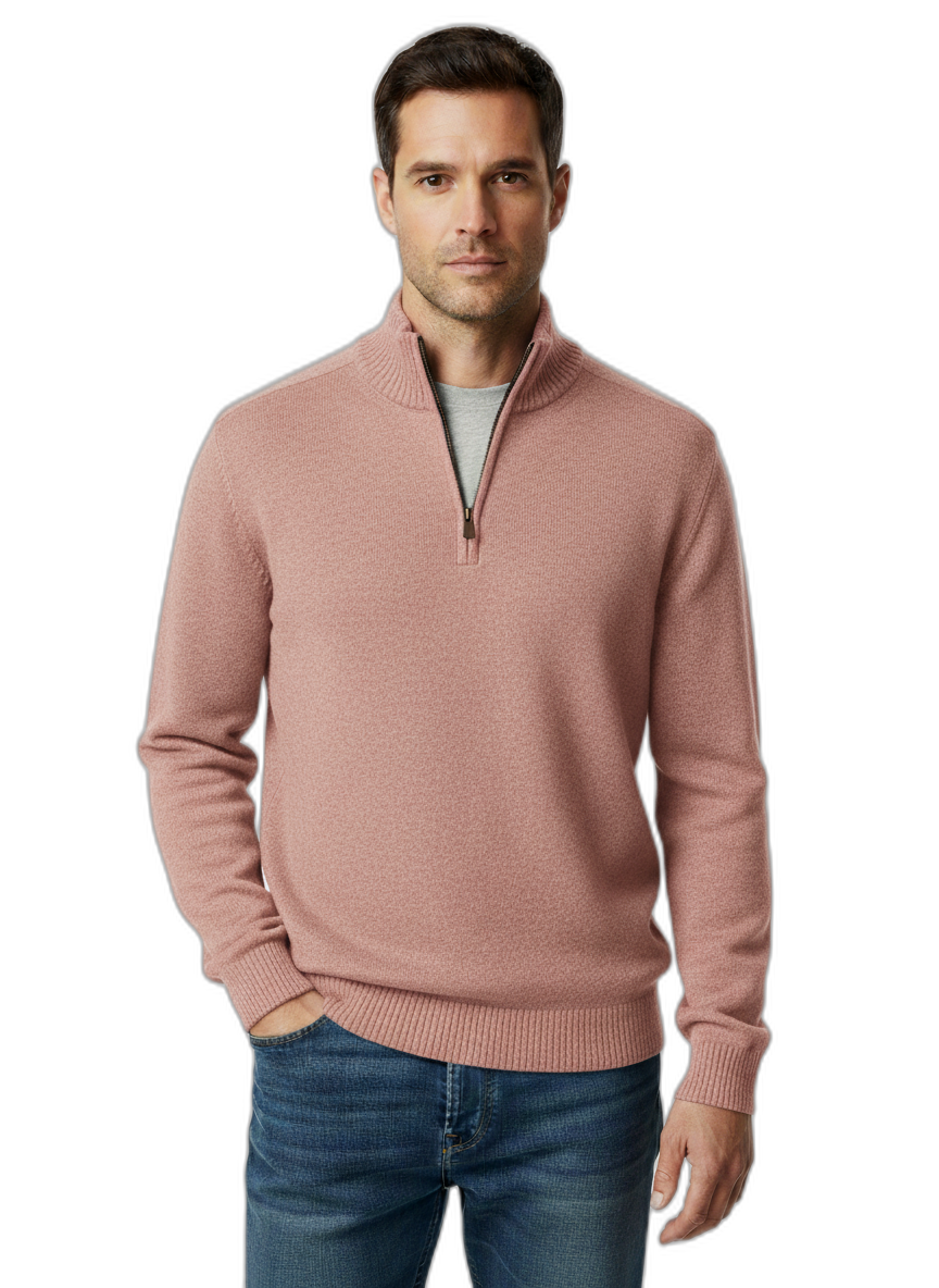 Men's Cashmere Zipper Sweater - Soft Knitwear for Casual and Formal Occasions - Versatile and Stylish Design