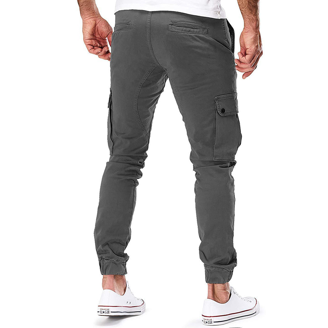 Men's Cotton Cargo Trousers with Pockets | Casual Everyday Wear | Comfortable and Versatile Design