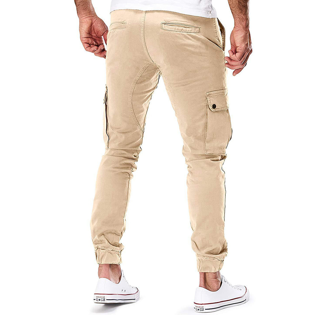 Men's Cotton Cargo Trousers with Pockets | Casual Everyday Wear | Comfortable and Versatile Design