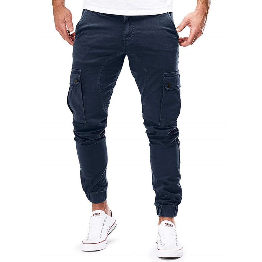Men's Cotton Cargo Trousers with Pockets | Casual Everyday Wear | Comfortable and Versatile Design