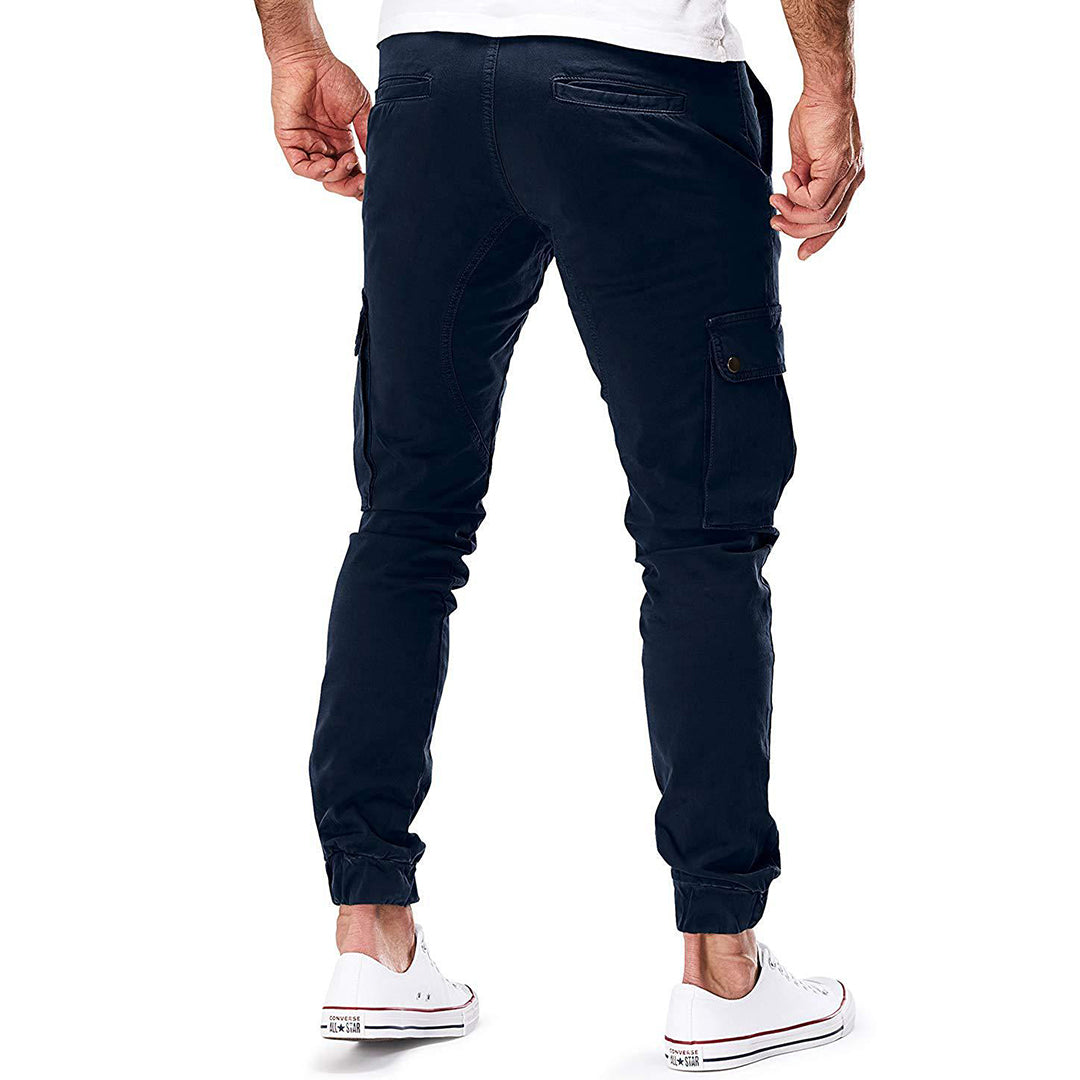 Men's Cotton Cargo Trousers with Pockets | Casual Everyday Wear | Comfortable and Versatile Design