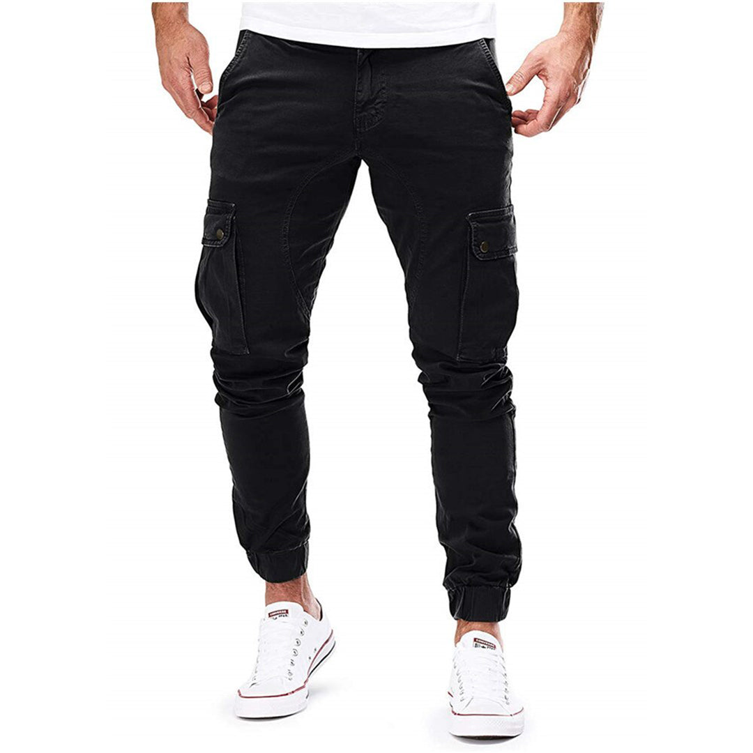 Men's Cotton Cargo Trousers with Pockets | Casual Everyday Wear | Comfortable and Versatile Design