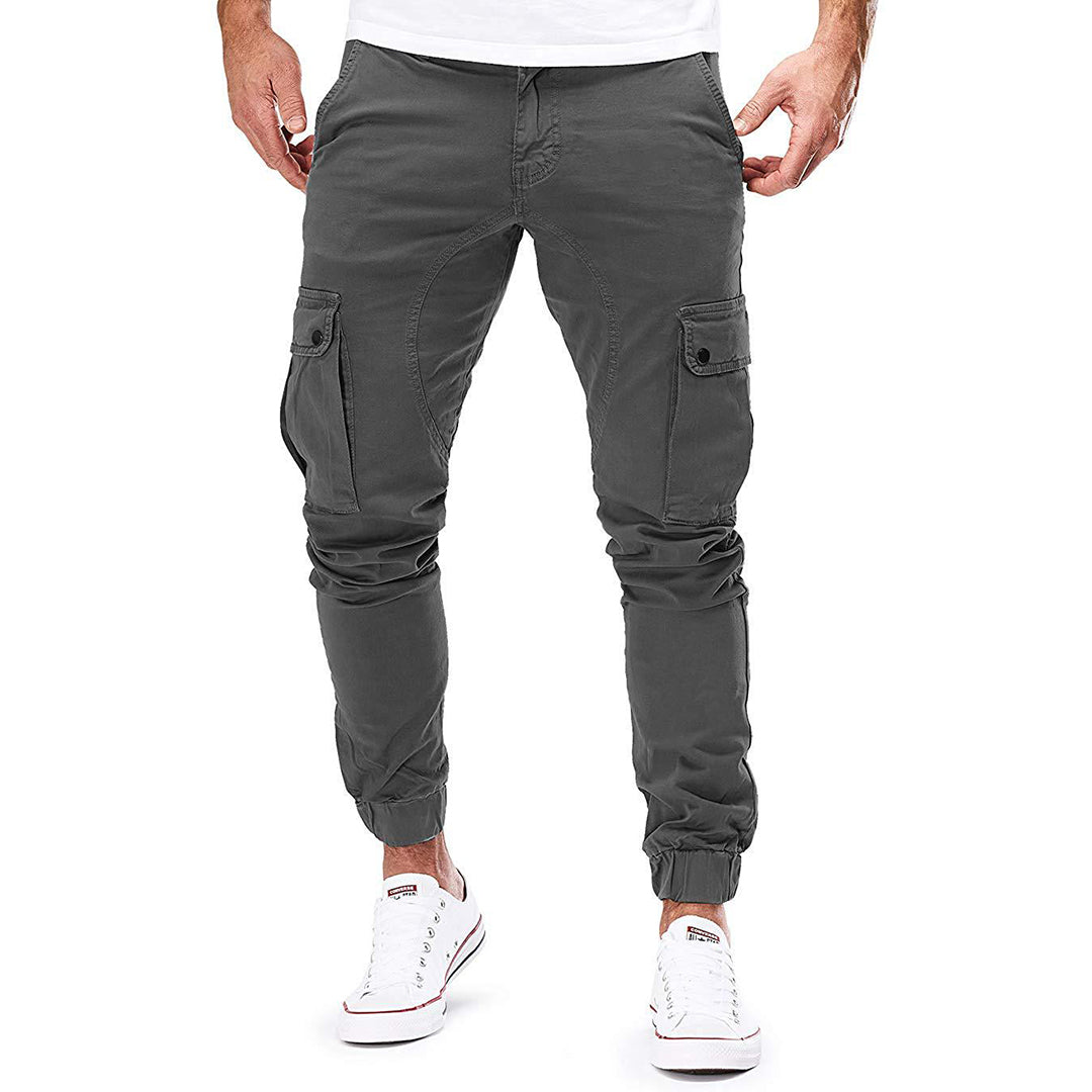 Men's Cotton Cargo Trousers with Pockets | Casual Everyday Wear | Comfortable and Versatile Design