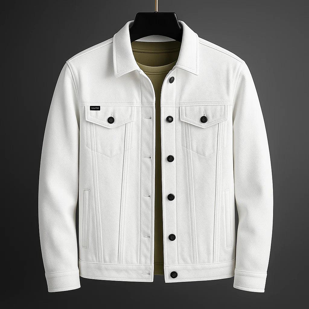 Men's Classic Denim Jacket - Durable Cotton Fabric - Casual Outerwear