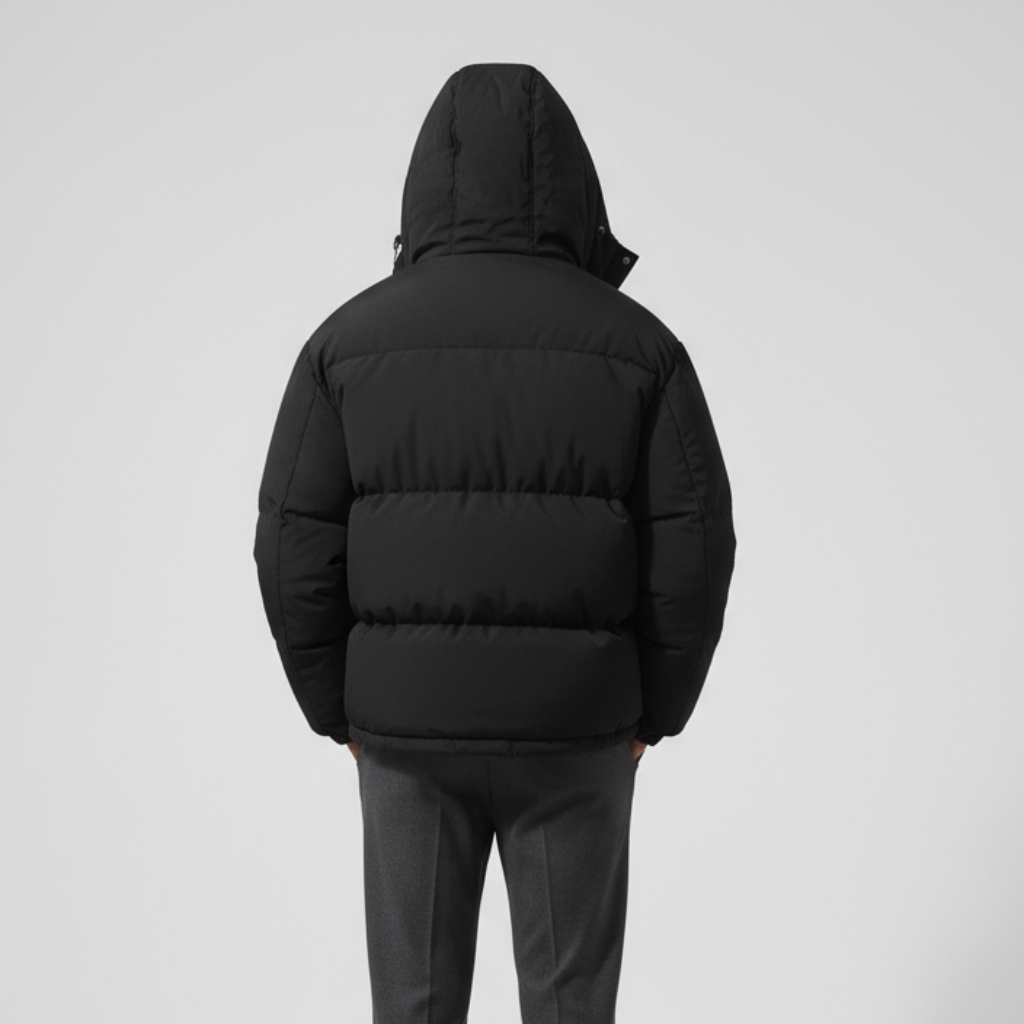 Men's Waterproof Windproof Down Puffer Jacket - Insulated Winter Coat for Outdoor Activities