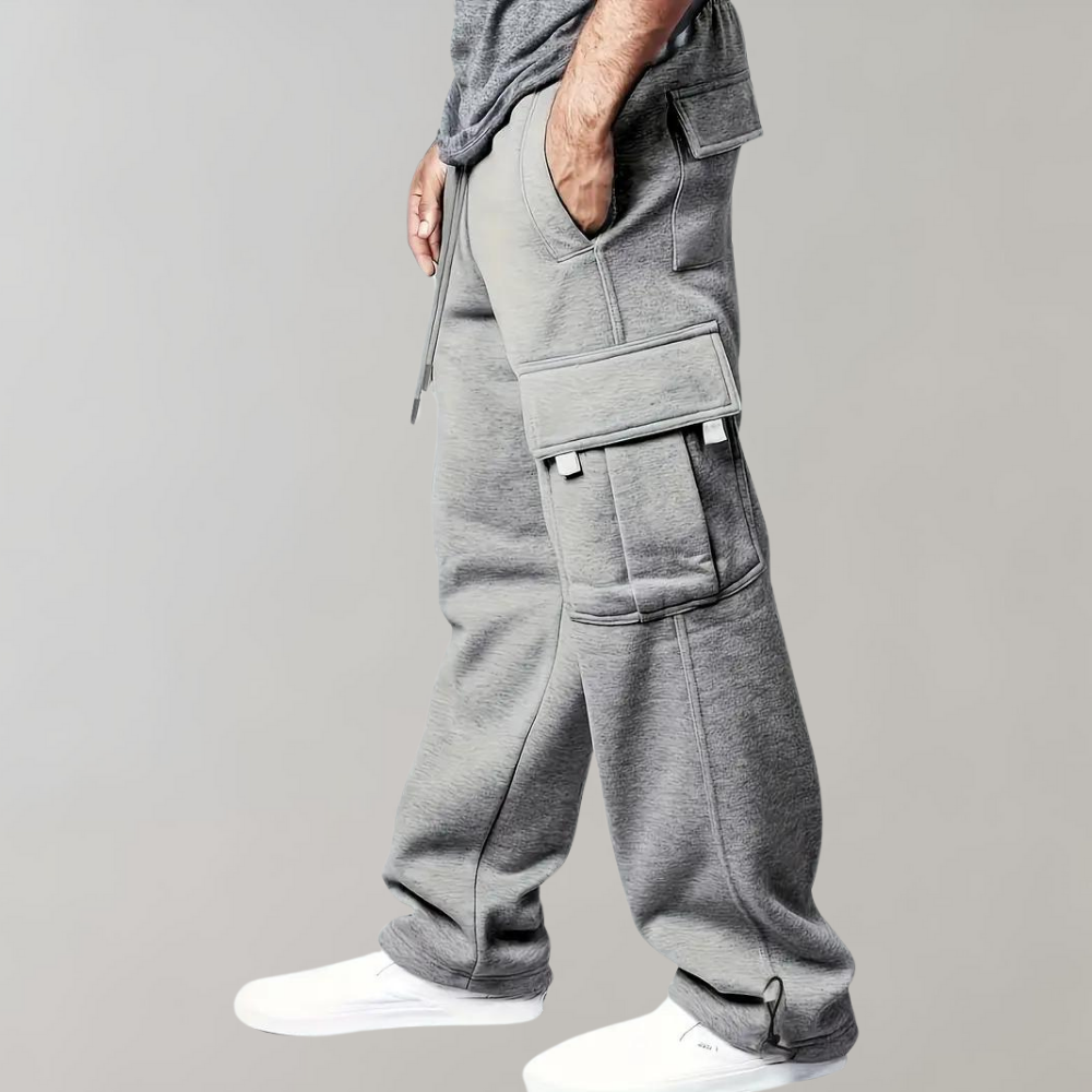 Men's Cargo Jogger Pants | Comfortable Cotton Blend | Casual Everyday Wear | Drawstring Design for Easy Fit