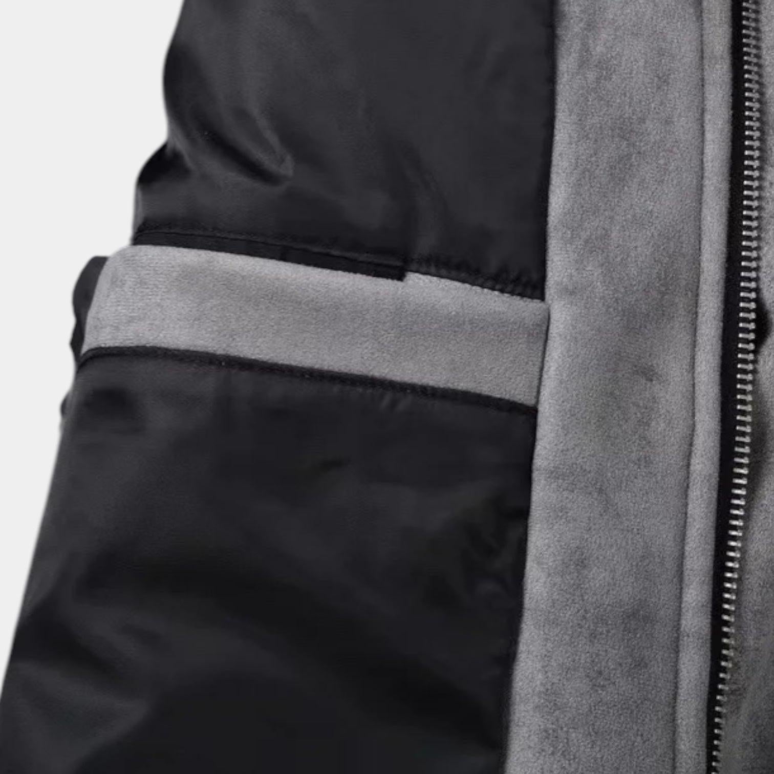 Men's Faux Suede Zip Jacket - Casual Overshirt for Everyday Layering and Versatile Style