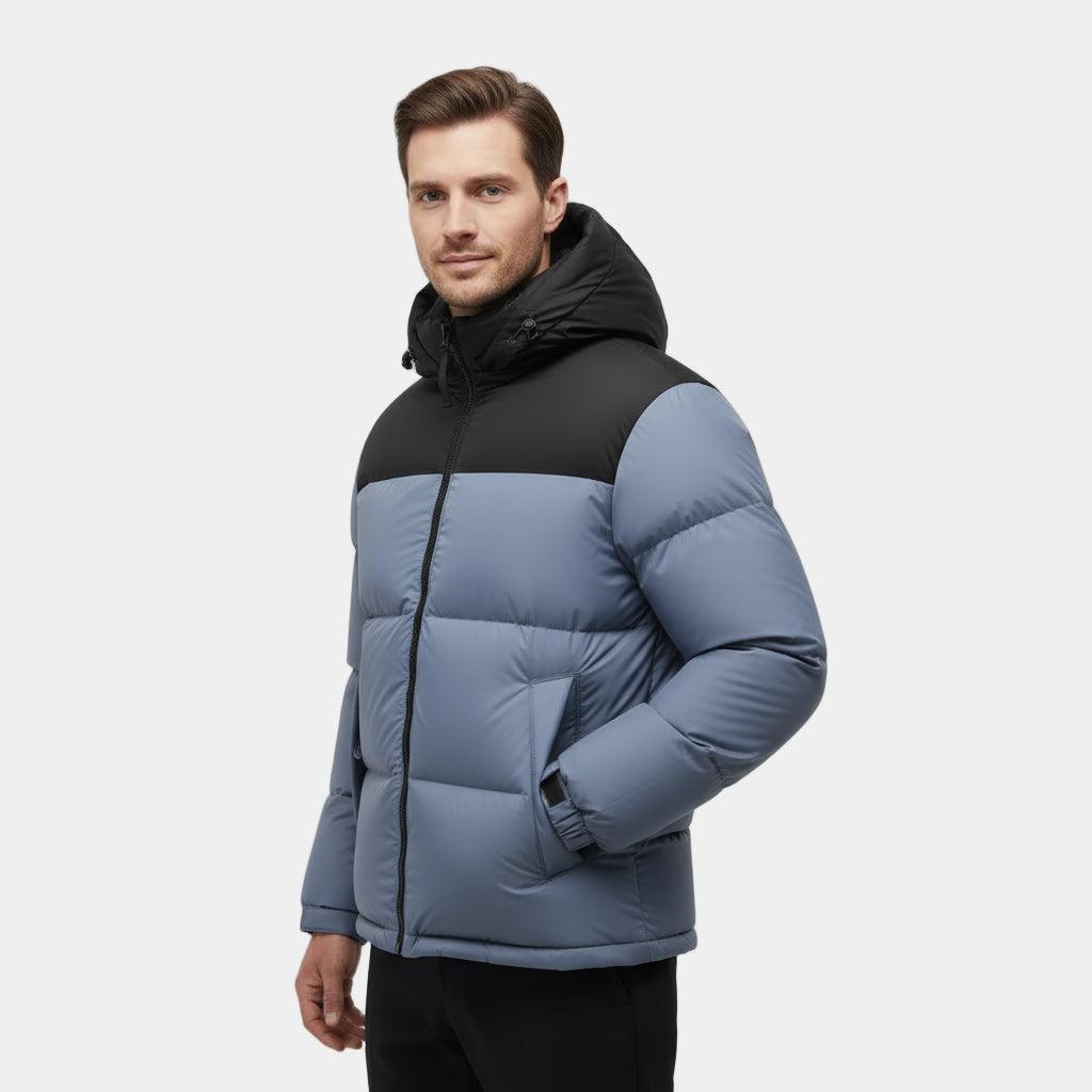 Men's Down Puffer Jacket - Heavyweight Insulated Outerwear for Cold Weather Casual Wear
