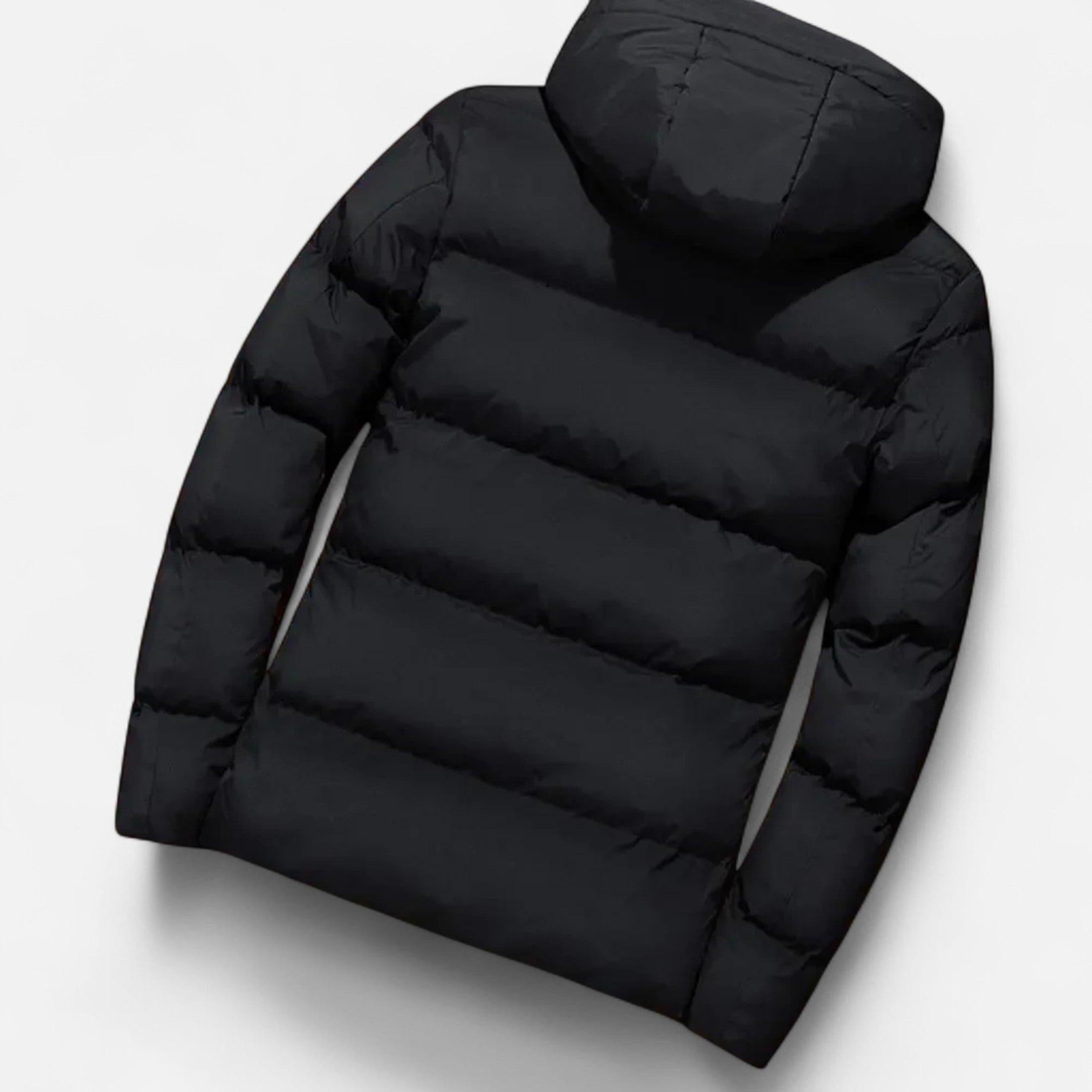 Men's Insulated Hooded Puffer Jacket - Warm Winter Outerwear for Cold Weather Adventures
