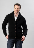 Men's Lambswool Shawl Jacket - Cozy Layer for Casual or Formal Wear