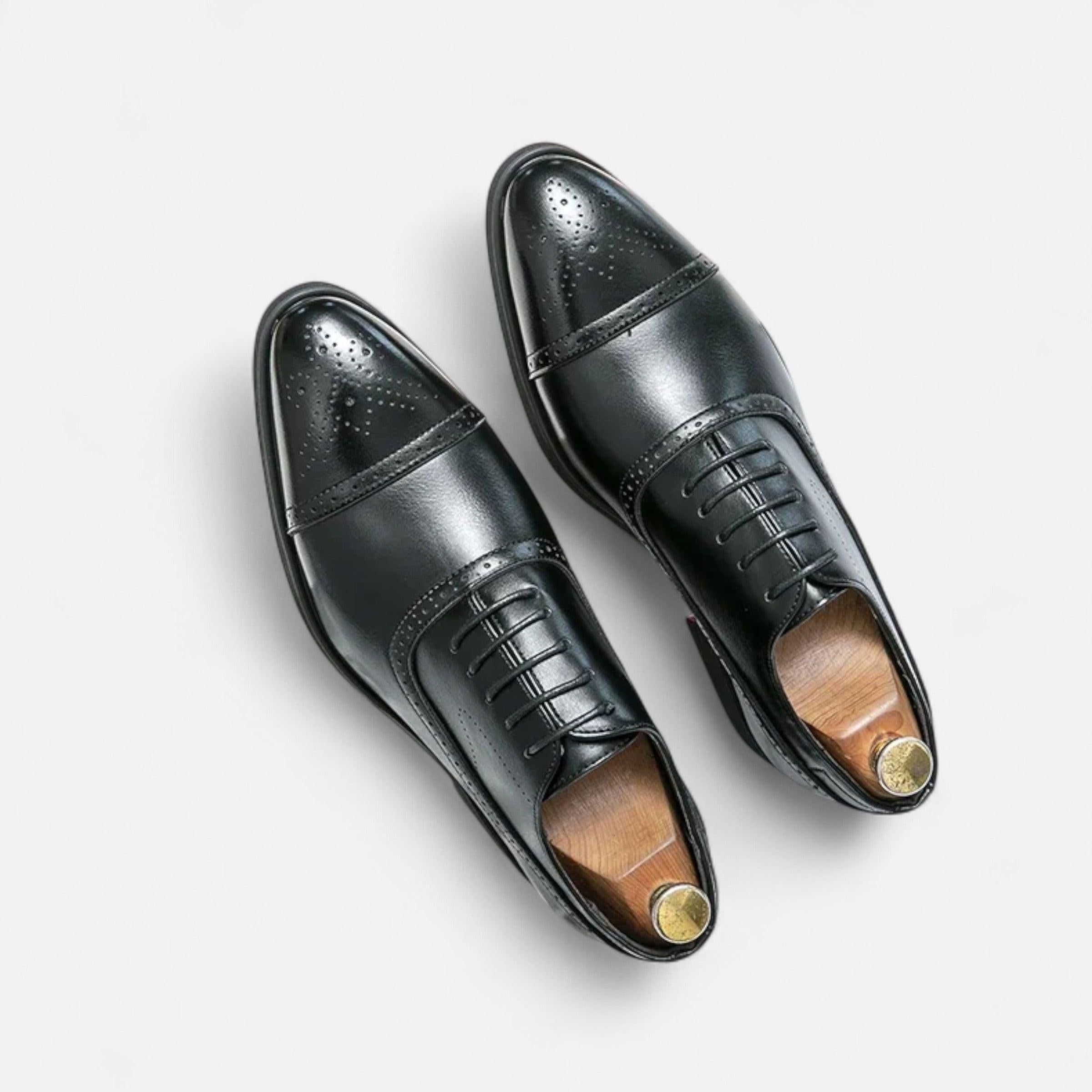 Men's Leather Carved Dress Shoes | Classic Formal Footwear for Weddings, Business, and Special Events