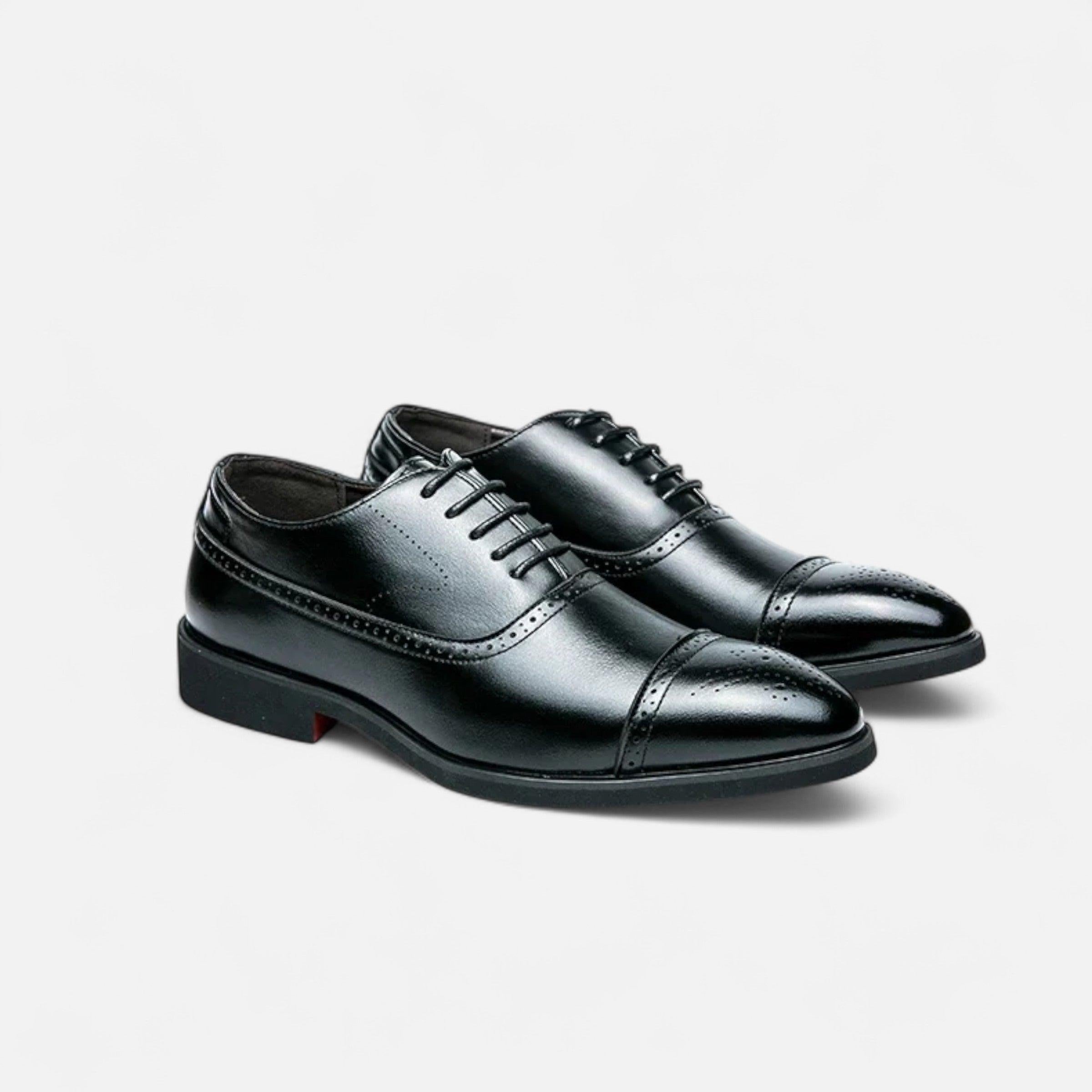 Men's Leather Carved Dress Shoes | Classic Formal Footwear for Weddings, Business, and Special Events