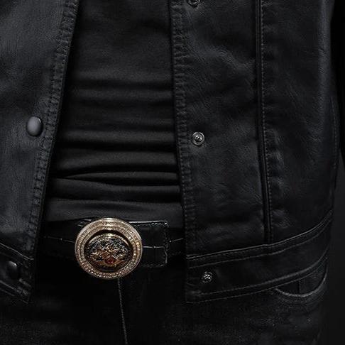 Men's Leather Rider Jacket | Premium Quality | Classic Biker Style | Black