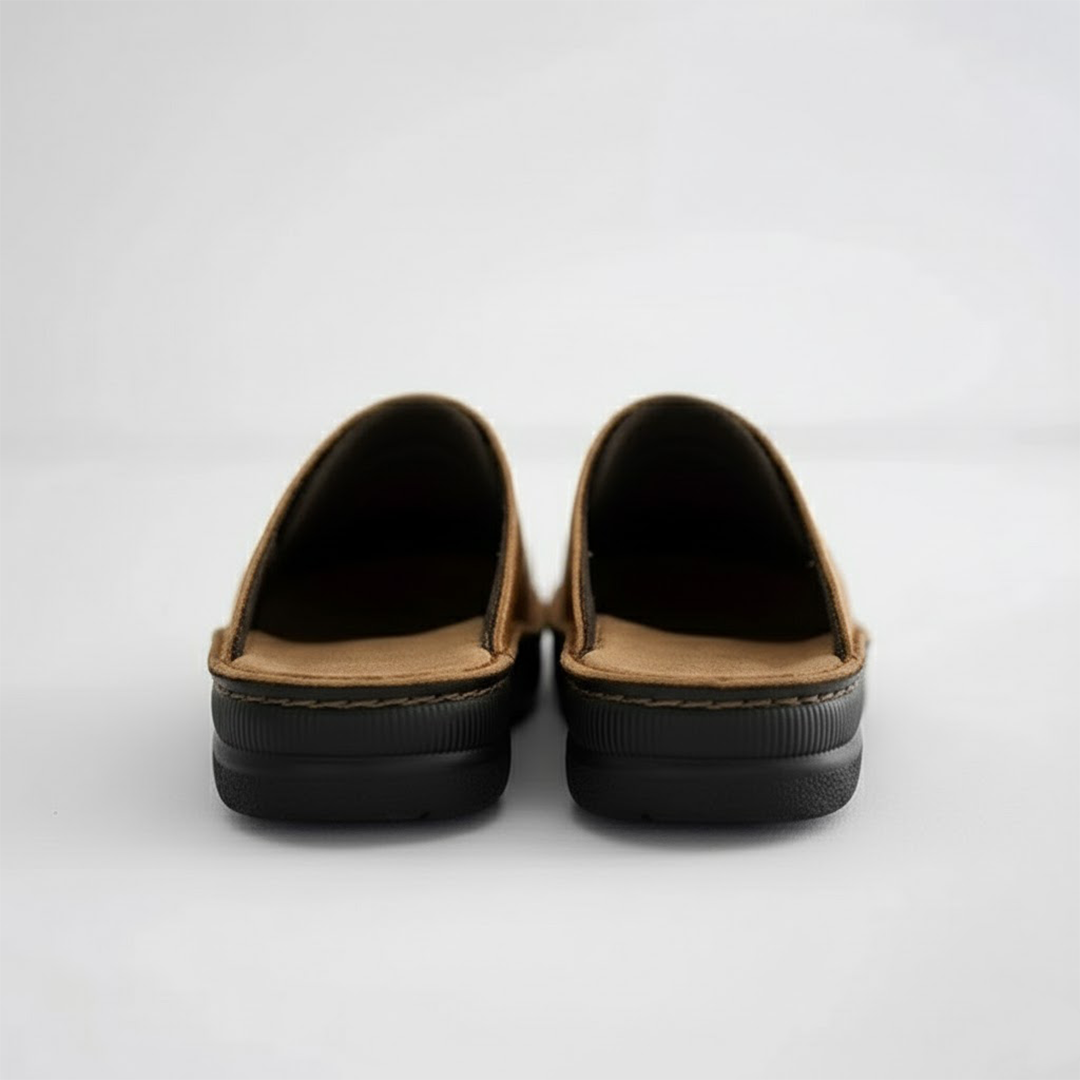 Men's Leather Slip-On Clogs | Orthopaedic Design | Comfortable Everyday Footwear for Casual Use