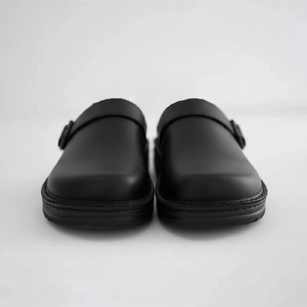 Men's Leather Slip-On Clogs | Orthopaedic Design | Comfortable Everyday Footwear for Casual Use