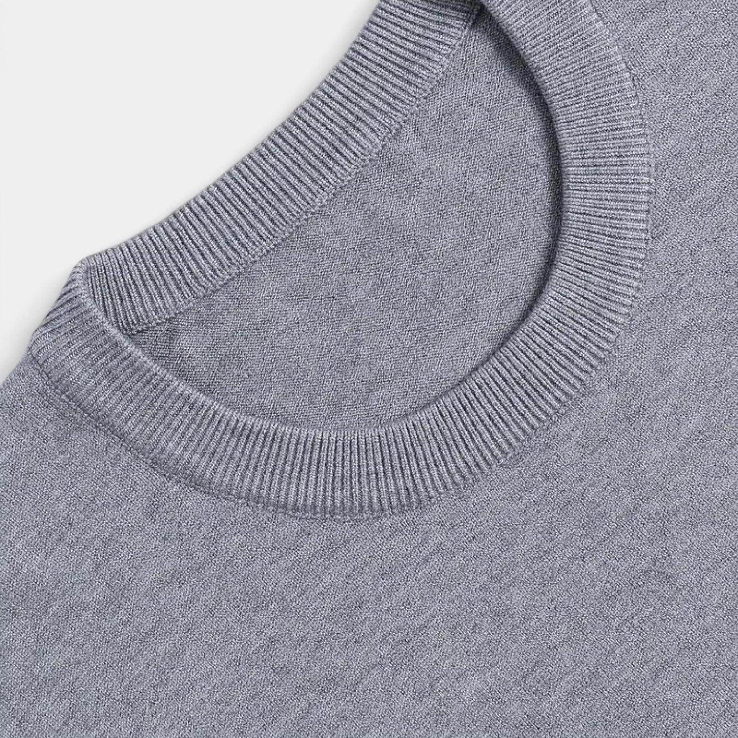 Lightweight Cotton Crew-Neck Sweater for Men - Fine-Knit Casual Jumper for Everyday Wear in Multiple Sizes