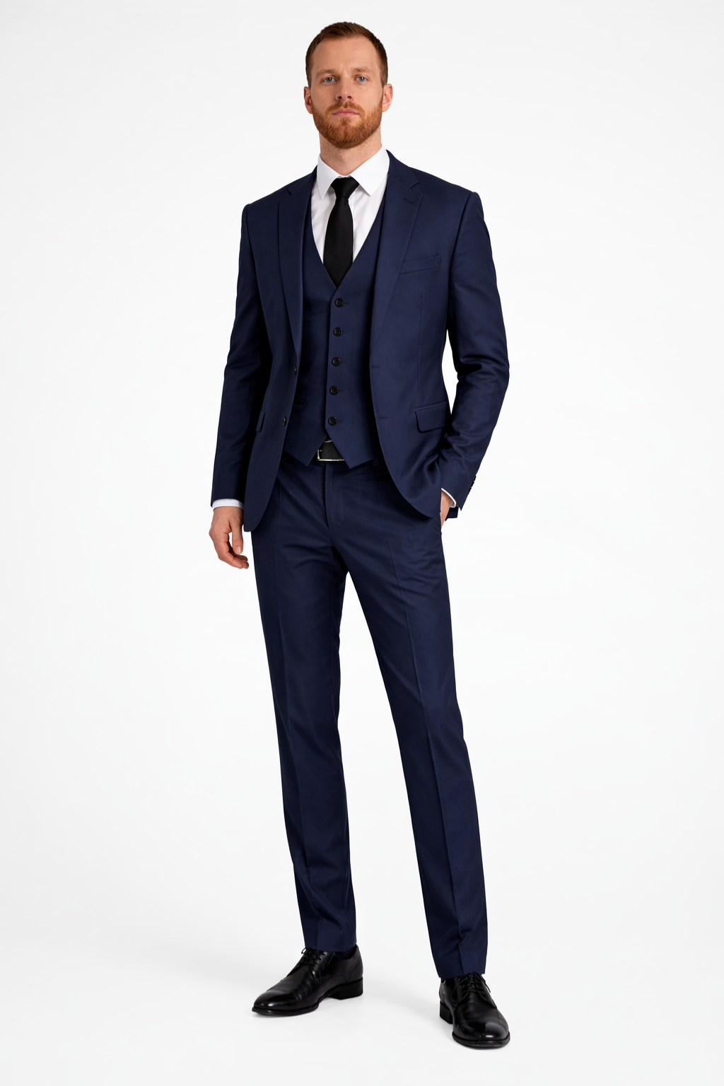 Men's Linen Three-Piece Wedding Guest Suit Set - Blazer, Trousers, Waistcoat