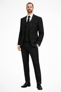 Men's Linen Three-Piece Wedding Guest Suit Set - Blazer, Trousers, Waistcoat