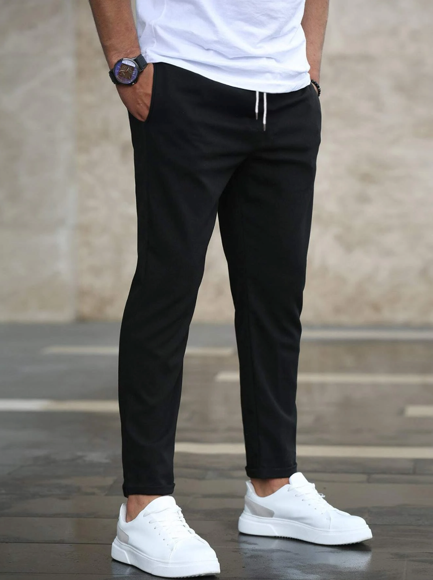 Men's Luxury Stretch Pants in Soft Fabric for Casual or Formal Wear