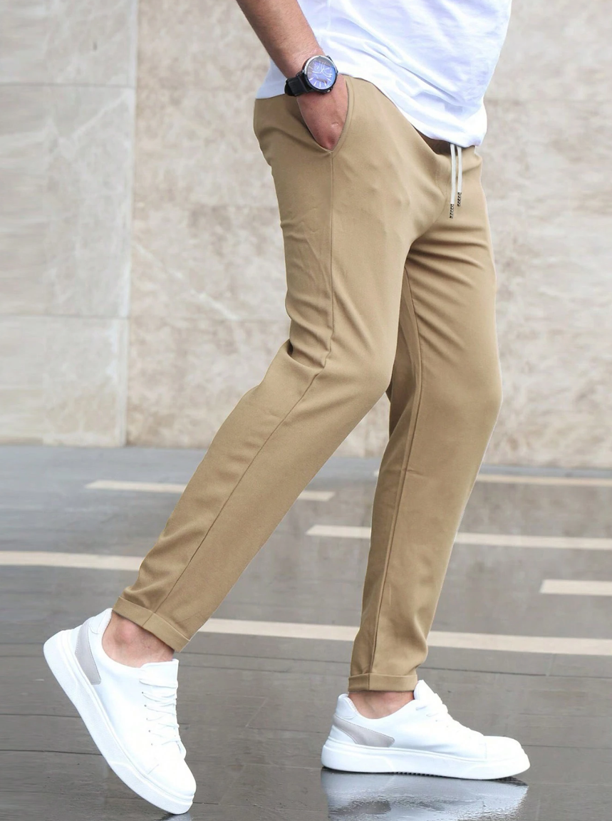 Men's Luxury Stretch Pants in Soft Fabric for Casual or Formal Wear