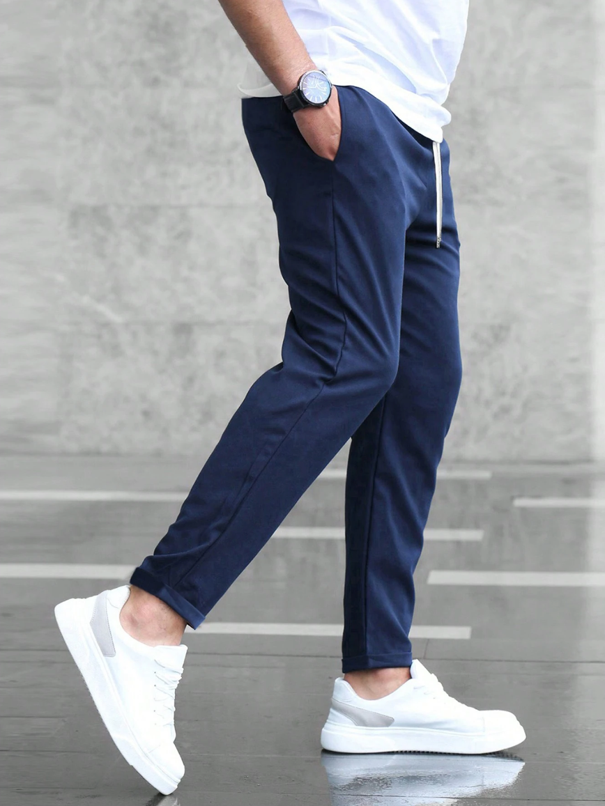 Men's Luxury Stretch Pants in Soft Fabric for Casual or Formal Wear