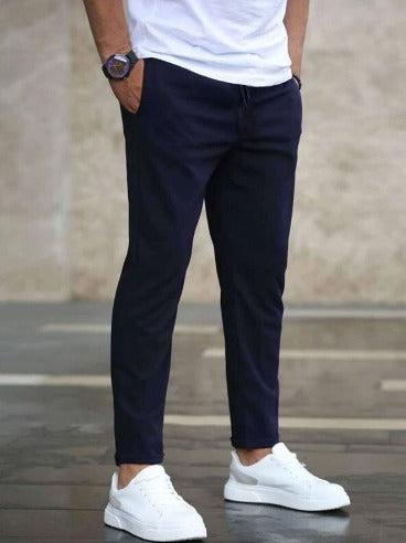 Men's Luxury Stretch Pants in Soft Fabric for Casual or Formal Wear