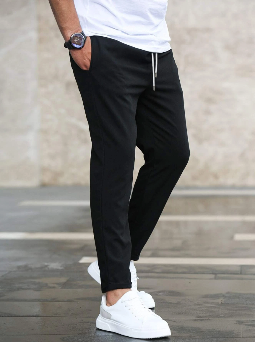 Men's Luxury Stretch Pants in Soft Fabric for Casual or Formal Wear
