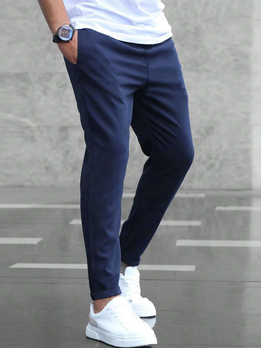 Men's Luxury Stretch Pants in Soft Fabric for Casual or Formal Wear