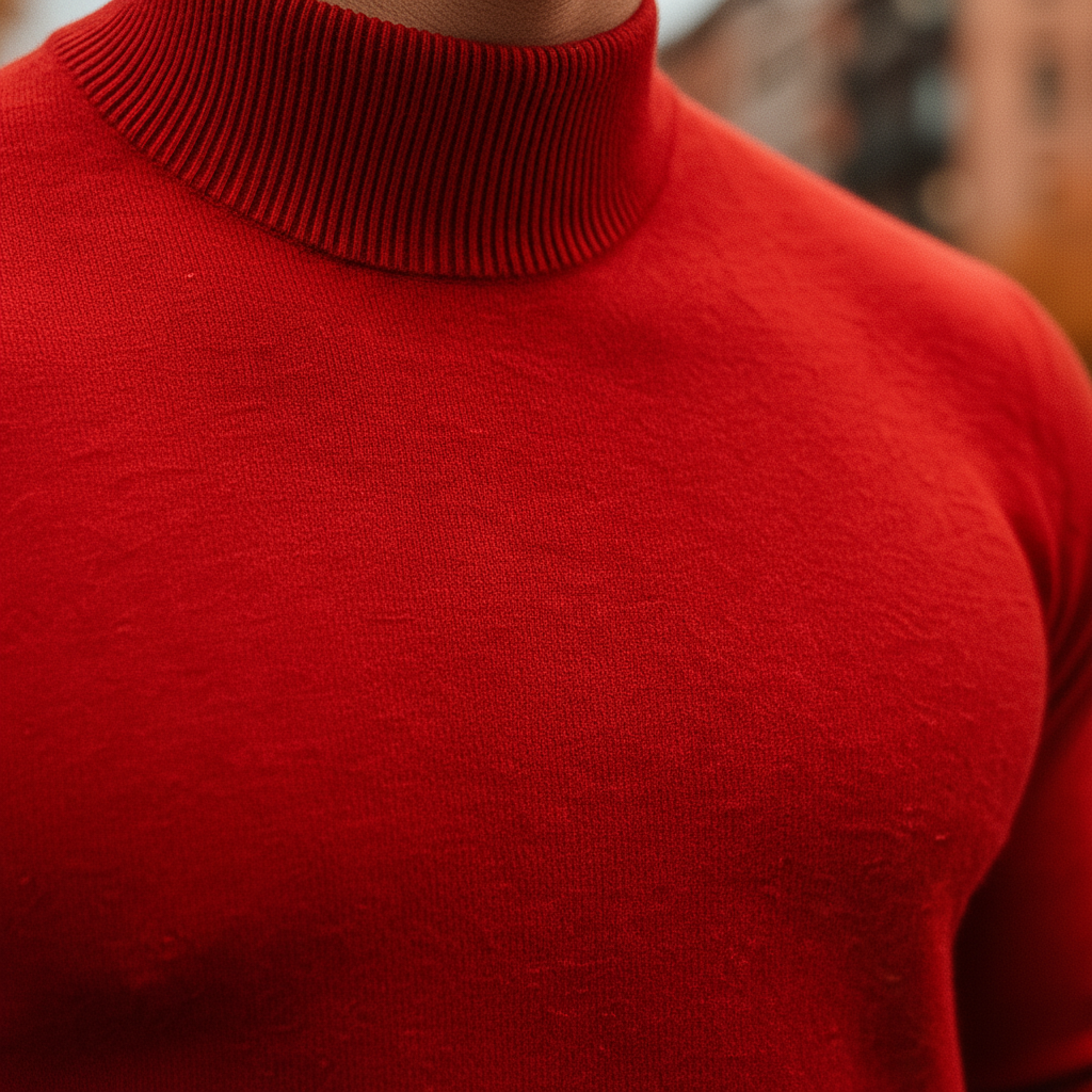 Men's Merino Wool Turtleneck Sweater for Casual or Formal Wear