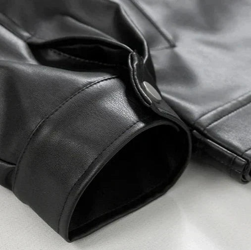 Men's Leather Bomber Jacket | Oversized Design | Casual Streetwear Outerwear for Everyday Use